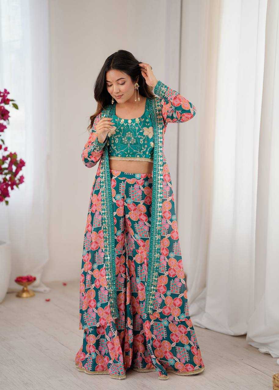 Heavy Muslin  Sharara Salwar Suits Indo Western Dresses